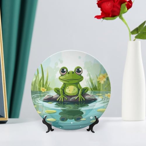 Plato decorativo de porcelana estilo chino de 7 pulgadas miniatura 6
