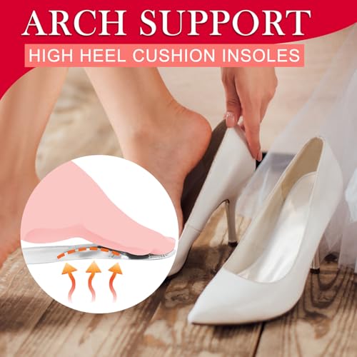 Plantillas de gel para tacones 3/4, soporte de arco adhesivo miniatura 2