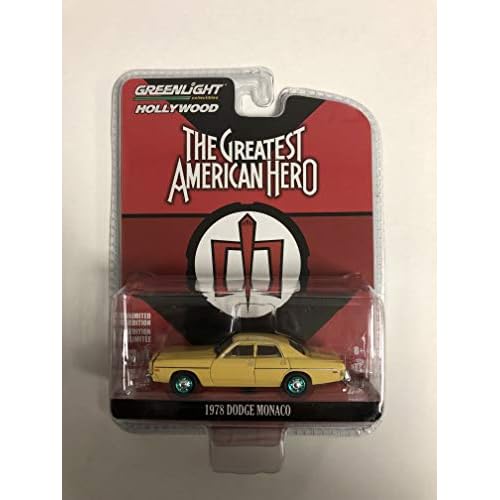 1978 Dodge Monaco Yellow The Greatest American Hero (1981-1983) TV Series Hollywood Series 21 1/64 Diecast Model Car by Greenlight 44810 A
