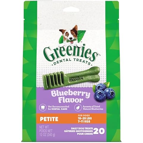 Greenies Petite Natural Dental Care Dog Treats Blueberry Flavor, 12 oz. Pack (20 Treats) Cover