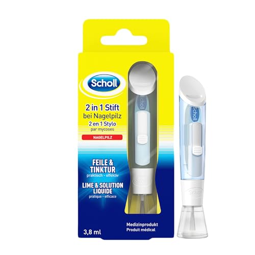 Scholl 2-in-1 Stift Bei Nagelpilz, 3.8ml - Effektive Nagelpilz Behandlung schnell und direkt an der Quelle, Intensiv, Mittel gegen Nagelpilz mit 5 Einwegfeilen, Klinisch bestätigt, Einfache Anwendung Scholl 2-in-1 Stift Bei Nagelpilz, 3.8ml - Effektive Nagelpilz Behandlung schnell und direkt an der Quelle, Intensiv, Mittel gegen Nagelpilz mit 5 Einwegfeilen, Klinisch bestätigt, Einfache Anwendung