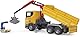 bruder 03551 - Scania Super 560R Baustellen LKW mit Kran & 2 Paletten - 1:16 Fahrzeuge, Baufahrzeug, Kranwagen, Lastwagen, Spielzeug ab 4 Jahre
