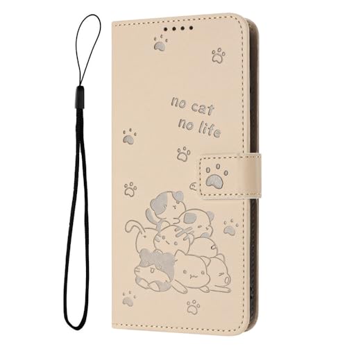Étui compatible avec Samsung Galaxy S23 FE rouge housse rabat cuir motif