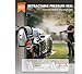 Giraffe Tools Grandfalls Retractable Wall Mounted Pressure Washer Pro, 3700 PSI, 1.6 GPM Electric Power Washer, Automatic Rewind, 100ft Pressure Hoses, 5 Nozzles for Cars/Fences/Patios, Light Silver