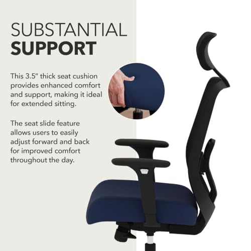 Image of HON Altern Ergonomic Office Chair, Office Desk Computer Chair, Indigo