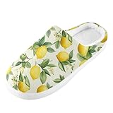 PAQGSREM Pantuflas de espuma viscoelástica para hombre y mujer, de espuma viscoelástica, para dormitorio, esponjosas, mullidas, para casa, 21343805, 12 UK Men/ 14 UK Women Wide