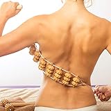 In EU hergestellt. Tuuli Accessories Massage Massagegerät Rücken Massageroller Rückenmassagegerät mit Grif Roller aus Holz 120 cm (Rollfläche 40 x 7 cm)