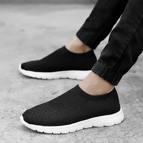 Image of Kraasa Men's Slip on Walking Shoes Ultra Light Breathable Non Slip Running Shoes Casual Fashion Sneakers Mesh Workout Sports