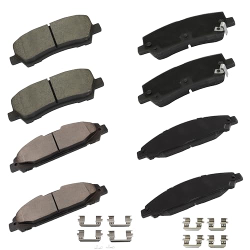 Image of CCIYU Front Rear D1793 D1791 Brake Pads Fit For 2015-2018 For Ford For Mustang, Disc Brake Pad Set 8PCS