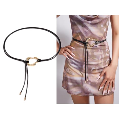 Simple Tie Waist Belt Exquisite Tie Buckle PU Belt Punk Belt Versatile Simple Belt Casual Wear2