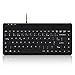 Produktbild Perixx PERIBOARD-409 Mini-Tastatur, kabelgebunden, PS2, 315 x 147 x 20 mm, Schwarz, AZERTY French Layout
