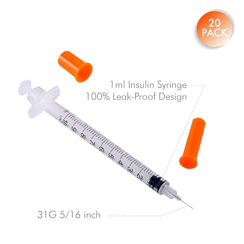 1ml Syringes with 31G 5/16 Inch Needle – Individually Sealed, Pack of 20 - Thumbnail 4