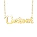 LoEnMe Jewelry Nicholas Name Necklace Xmas Saint Script Monogram Custom Made Gift for Men Women