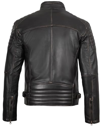 Image of Decrum Real Lambskin Mens Leather Jacket