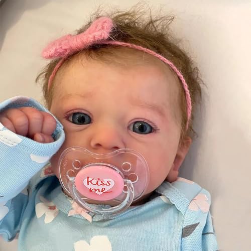 Myrebaby BLUE-34-4 17 Inch Realistic And Cute Eyes Opened Reborn Newborn Doll Girl Named Sum With Blue Eyes, Lifelike Baby Dolls That Look Real thumb #2