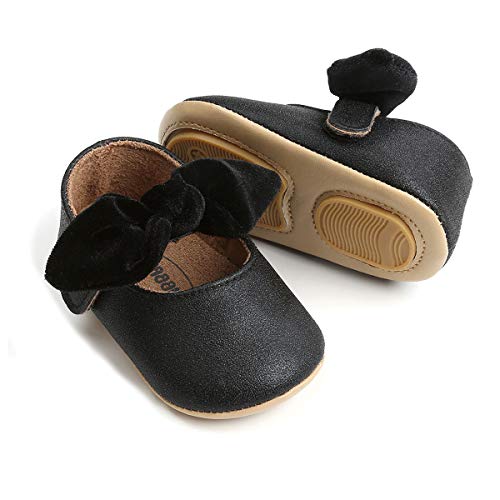 Infant Black Crib Shoes Tot Shoes