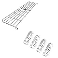 QuliMetal Stainless Steel Grill Warming Rack and Heat Deflectors for Weber Genesis II 400 Series Gas Grills