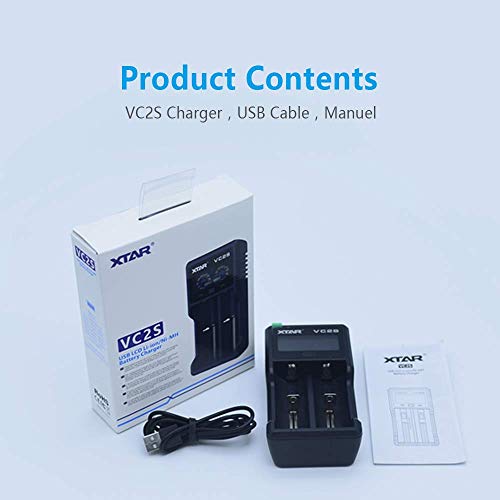 Xtar Vc2 Plus Led Display Usb Universal Battery Charger With Pouch (Vc2Plus) #TOP5