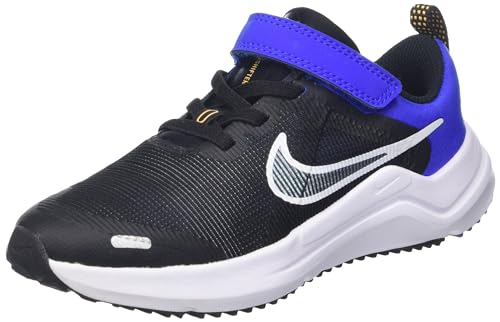 Nike Kid's Downshifter 12 NN Running Shoes Unisex Preschool (PSV), Black/White-Racer Blue, 11 M US