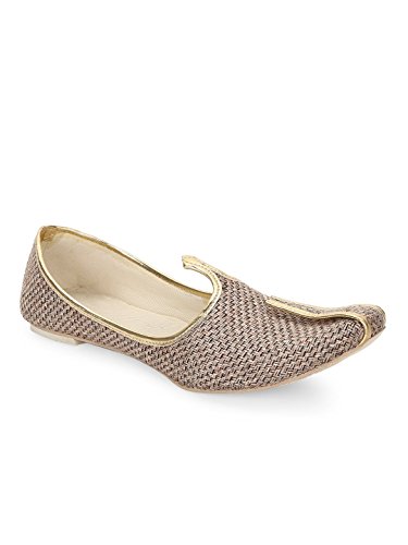 Mojaris Sojanya dorados para bodas y celebraciones en talla 9 US