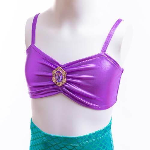Image of Girls 4pcs Swimsuit Bathing Suit Princess Bikini Set for Toddler Little Kids Beach Swimwear