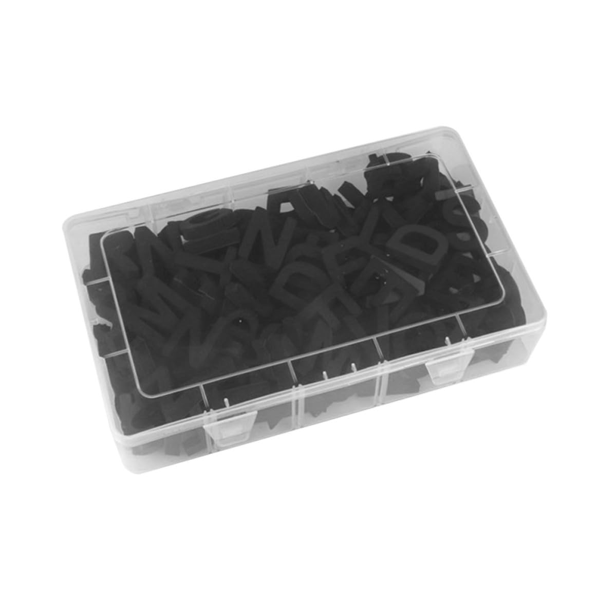 124 Piezas Letras Magnéticas Negras de Eva para Nevera con Caja, Imanes Educativos, Herramienta de Aprendizaje Temprano y Decoración Práctica para Refrigerador