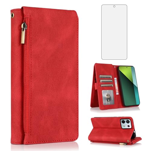 Coque Redmi Note 13 Pro Asuwish Évite les Rayures Arrière Housse Rouge Robuste