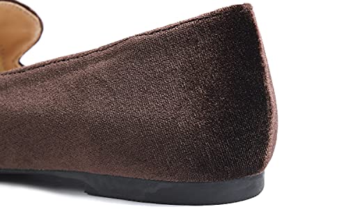 Image of FEVERSOLE Women's Loafer Flat Pointed Fashion Slip On Comfort Driving Office Shoes
