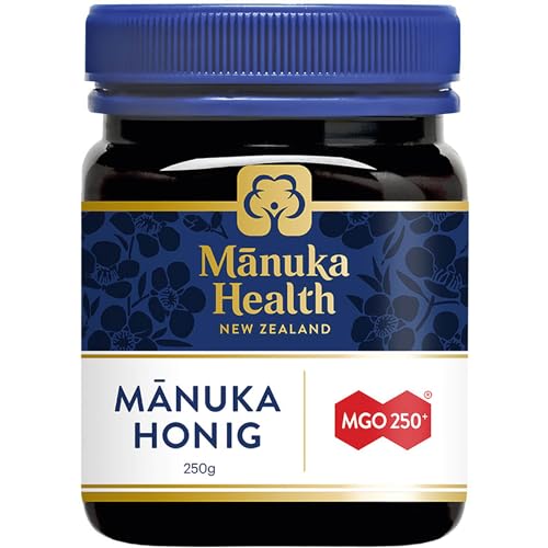 Manuka Health - Manuka Honig MGO 250+ (250 g) - 100% Pur aus Neuseeland mit zertifiziertem Methylglyoxal Gehalt (1er Pack)