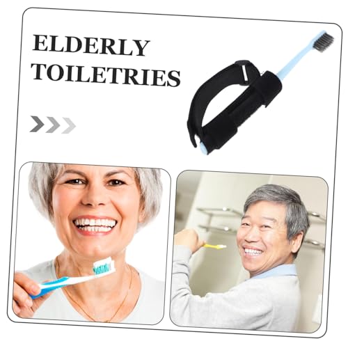 OUNONA Hilfzahnbürste für Senioren mit Handgelenkband Benutzerfreundliche Zahnbürste für Ältere Menschen und Menschen mit Behinderungen Langlebig und Sicher für Einfaches Zufällige Farbe – Bild 4