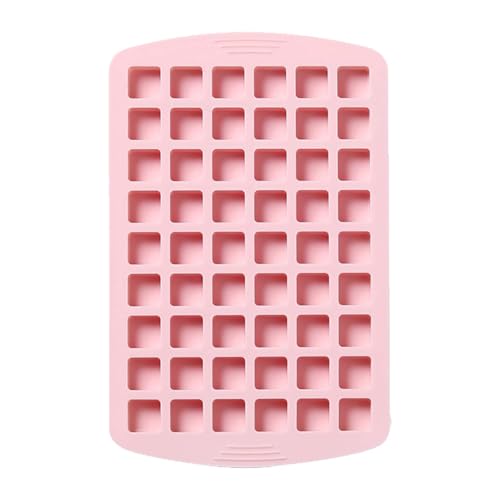 Selecto Bake 54 Cavities Square Caramel Candy Silicone Molds, Chocolate Truffles, Grid Fondant, Hard Candy Pralines Gummy Jelly Mold Pink