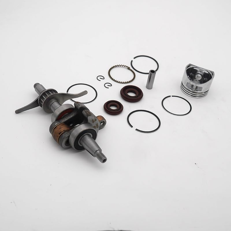 Piezas de jardín Kit de cigüeñal con sello de aceite de anillo de pistón de 35 mm, compatible con Honda GX25 25CC GX25NT HHT25S, desbrozadora de 4 tiempos, desbrozadora, motor de gasolina Piezas de ja