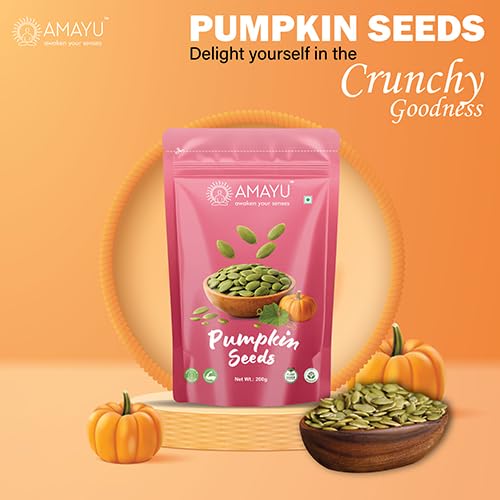 Image of AMAYU Healthy Seeds Combo Pack | Nutrient-Rich Superfoods for Daily Wellness | High in Fiber, Protein & Omega-3 | Premium Natural Seeds for Everyday Nutrition | 200g Each (Pumpkin & Flax seeds)