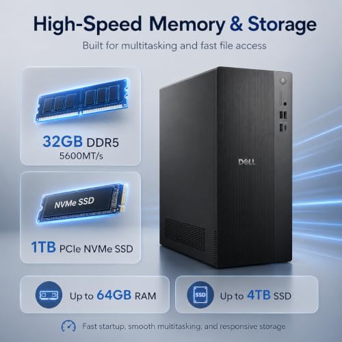 Dell Tower Desktop Computer, Intel Ultra 7 265F, 32GB RAM, 1TB SSD - image 4