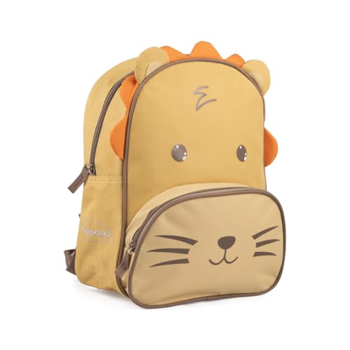 Pimpolho Mochila Infantil Leão, Laranja, para Meninos, Volta às Aulas, Design de Bichinho