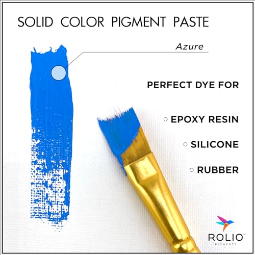 Rolio Pigment Paste Set, Blue (Azure), 2oz Jar - for Epoxy Resin, Dye, Paint, Mica Powder, and Resin Color Applications