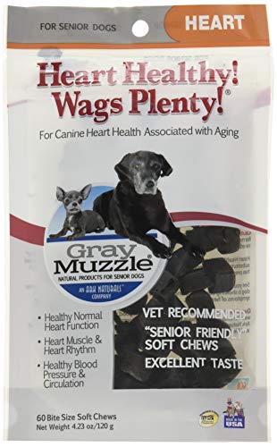 Ark Naturals Gray Muzzle Heart Healthy Wags Plenty Dog Chews, Vet Recommended