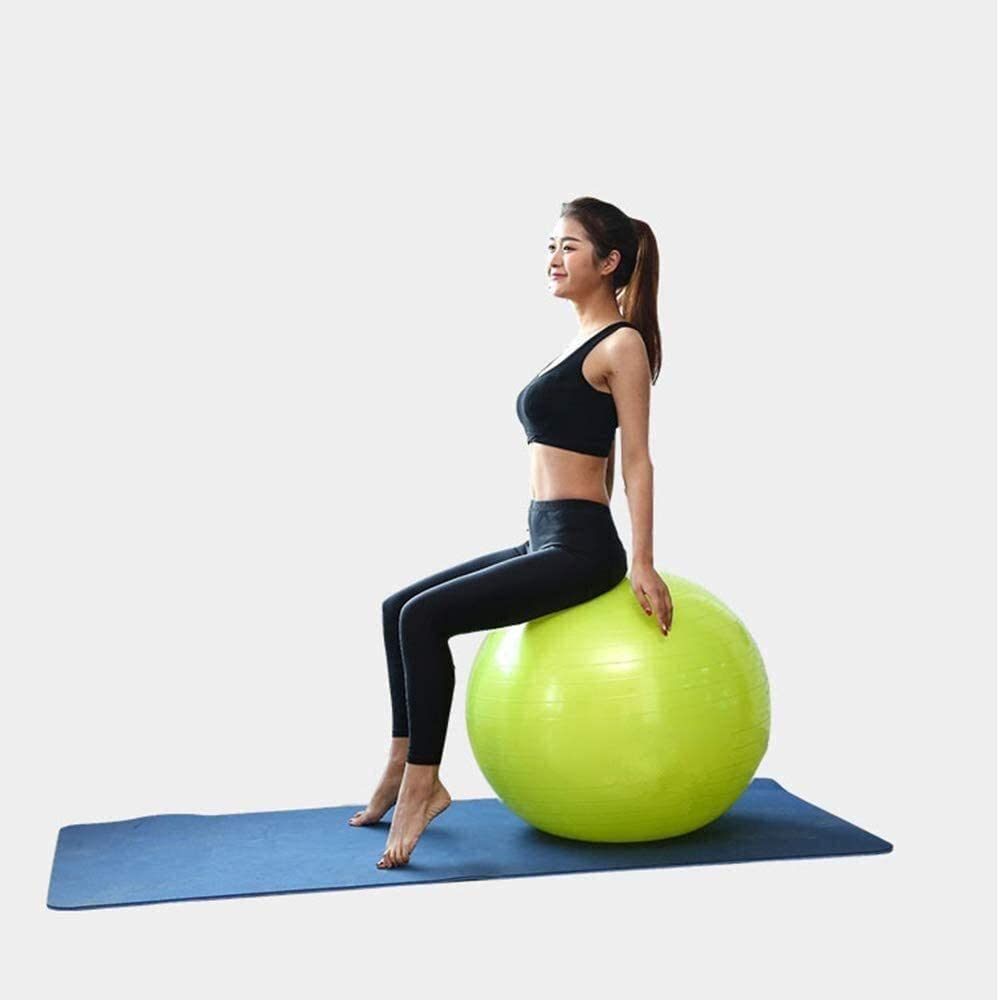 Pelota de Fitness, pelota de Yoga Pilates con bomba de aire, silla de oficina en casa, pérdida de peso, equilibrio, entrenamiento, pelota de asistencia for el parto ( Color : Silver , Size : 65CM )