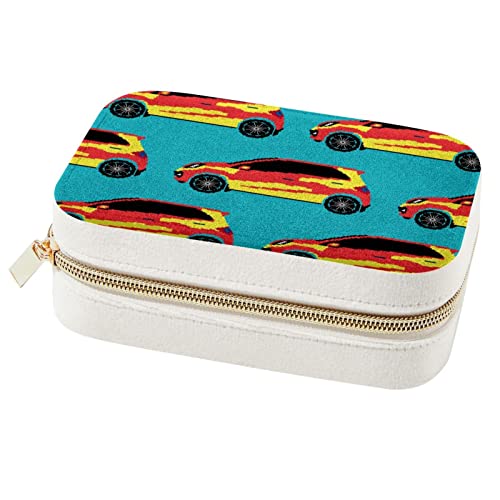 Boîte à bijoux portable motif voiture pour voyage et rangement bagues - 2