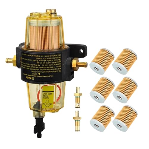 Filtro de combustible UF-10K kit de 7 piezas de decantador para motor