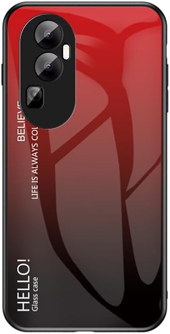 Compatible with Vivo iQOO Neo 7 5G Case,3-Layer Combination PC Glass Back Panel+TPU Silicone Anti-Drop Phone Case Cover Red