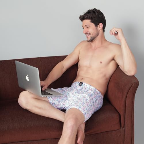 Image of Urban Scottish Ultra-Comfortable Men's Boxer Pants - 100% Cotton Material with A Stylish Print - Soft and Stretchy Elastic Waist Band - Dynamic Movement and Hardwearing Stitching - Breathable with A Gentle Snug Fit