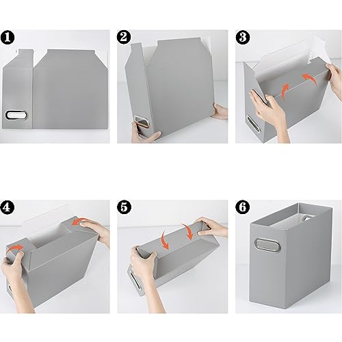 Tunnkit Organizador de arquivos, caixa de arquivo de papelão para armazenamento de pasta de arquivos