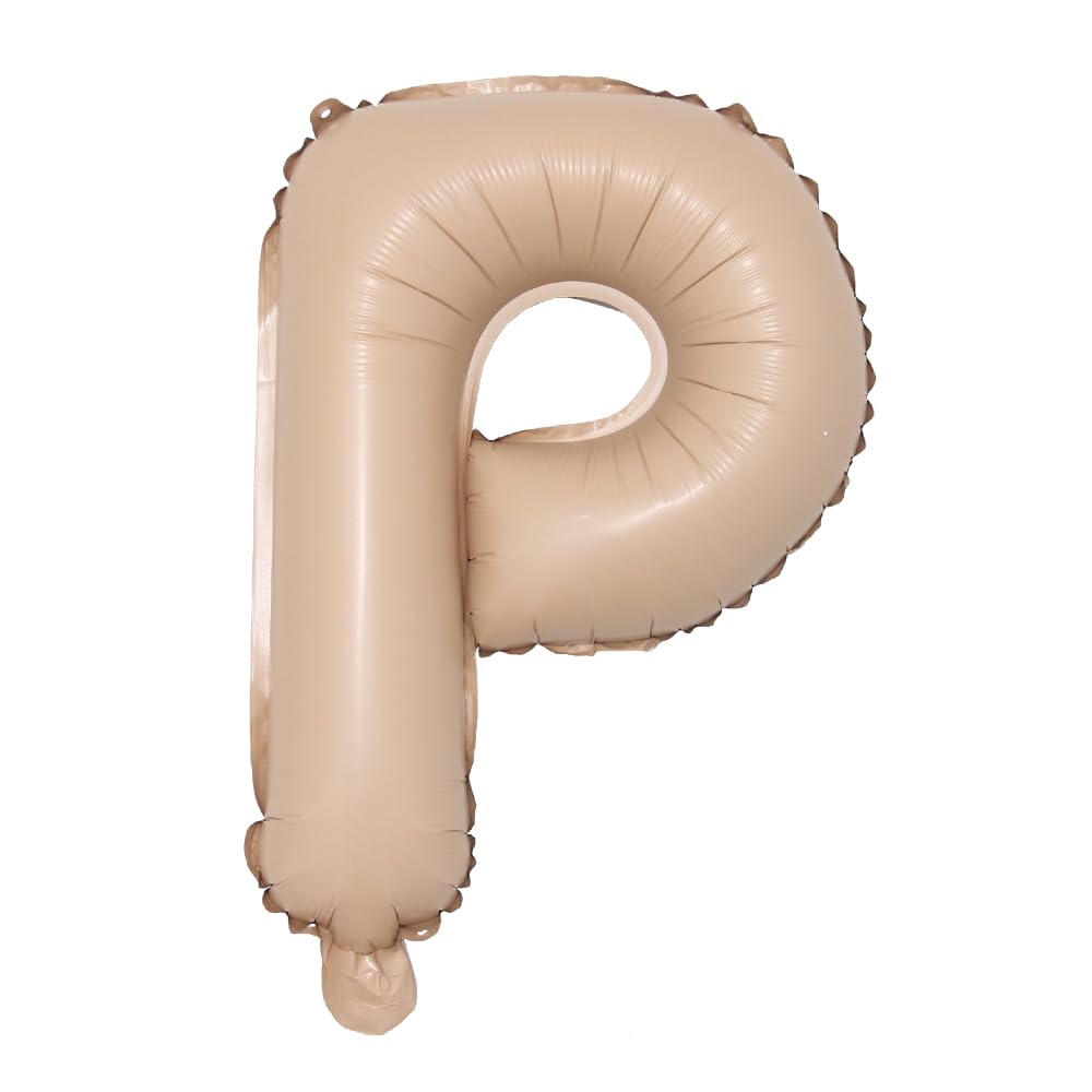View 1 of 16 inch Caramel Foil Letter Alphabet number Balloon Happy Birthday Party Balloons Wedding Decoration Kids Toys Baby Shower Air Balloon (16 inch Caramel P)