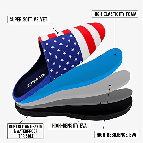 Coddies USA Flag Slippers | Patriotic American House Shoes | Funny Novelty Gift for Men, Women & Kids | US Slippers | Great Present for The Whole Family4