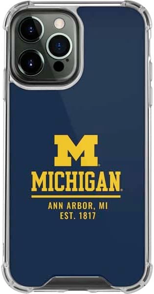 Skinit Clear Phone Case Compatible with iPhone 14 Pro Max - Officially Licensed University of Michigan M Logo Design
