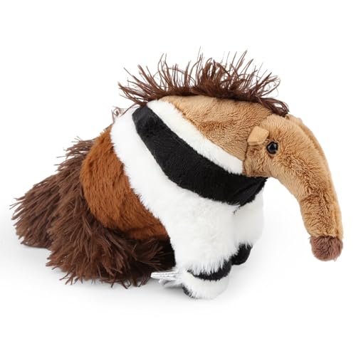 Image of Anteater Stuffed Animal, Anteater Plush Toys Lifelike Cute with PP Cotton,10.6 Inches Soft Realistic Stuffed Zoo Animals Toy Juguetes De Peluche Gifts for Kids Girls Animal Lover Birthday Christmas