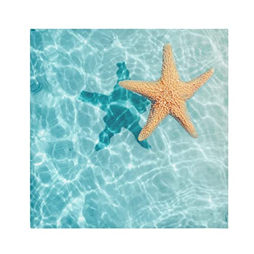 Exnundod Beach Starfish Summer Napkins Set Of 6 Ocean Sea Blue Dinner Guest Napkins For Kitchen Dinning Table Summer Decor Reusable Washable 20X20 Inches #TOP1