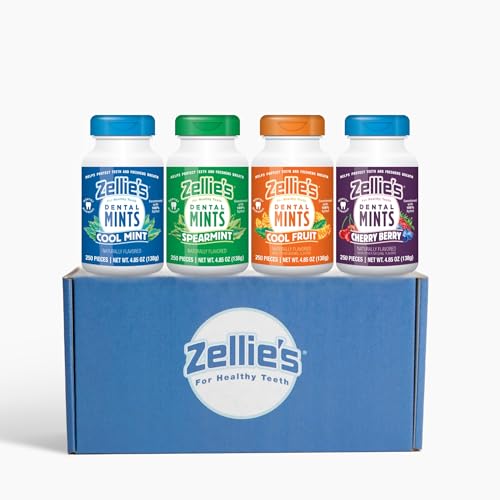Zellie's 100% Xylitol Mint Gift Set (4 pack) – Cool Mint, Cool Fruit, Spearmint & Cherry Berry