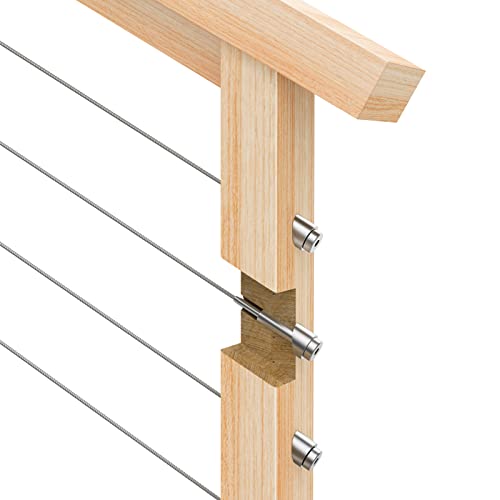 Blika 20 Pack 3/8" Id Angle Washers For Cable Railing Posts, Stainless Steel 30 Degree Angle Beveled Washer For 1/8", 3/16" Invisible Cable Railing Kits, Cable Railing Angled Washer #TOP3